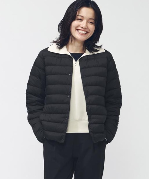 TIGORA（ティゴラ）の「ティゴラ TIGORA ライトダウンノーカラージャケット（ダウンジャケット/コート・レディース・ブラック/オリーブ/オフホワイト・L/M/S/XL）」の3枚目の写真