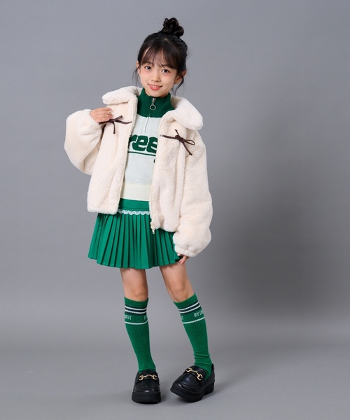 by LOVEiT(バイラビット)の「リボンファーブルゾン(ブルゾン・キッズ・ベージュ/ブルーグレー・130cm/140cm/120cm/160cm/150cm)」の13枚目の写真