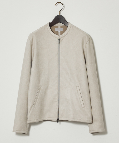 ABAHOUSE GRAY(アバハウスグレイ)の「【スエードライク】シングルライダース ブルゾン(ライダースジャケット・メンズ・ライトブラウン/グレイッシュベージュ/ブラック・46/48/50)」の3枚目の写真