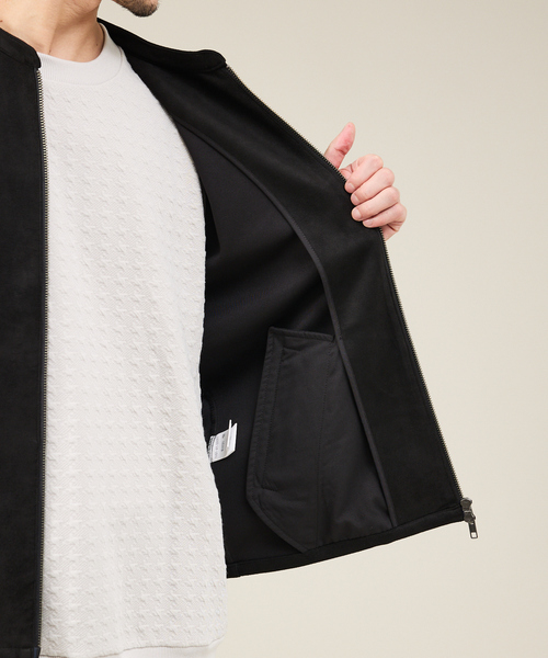 ABAHOUSE GRAY(アバハウスグレイ)の「【スエードライク】シングルライダース ブルゾン(ライダースジャケット・メンズ・ライトブラウン/グレイッシュベージュ/ブラック・46/48/50)」の12枚目の写真