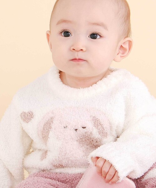 SLAP SLIP BABY（スラップスリップベビー）の「【お揃い】アニマルウサギ恐竜もこもこパッチニットトップス(70~80cm)（その他ベビーウェア・キッズ・グレー/オフホワイト・FREE）」の7枚目の写真