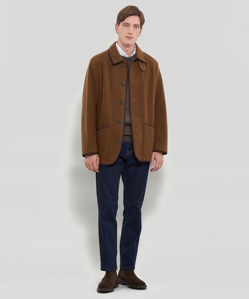 MACKINTOSH LONDON(マッキントッシュ ロンドン)の「【WATSON】ライトジャージーブルゾン(ブルゾン・メンズ・ブラウン系その他5/ネイビー・40/38/42)」の4枚目の写真