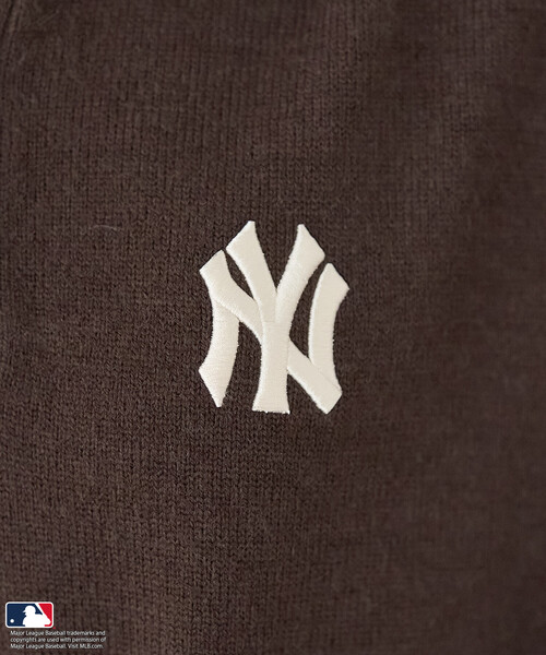 FREAK'S STORE（フリークスストア）の「MLB/エムエルビー MLB ポロニット/ポロ襟/襟付きニット（ニット/セーター・レディース・オフホワイト/ライトグレー/ピンク/ネイビー/ブラウン・FREE/ﾌﾘ-）」の12枚目の写真