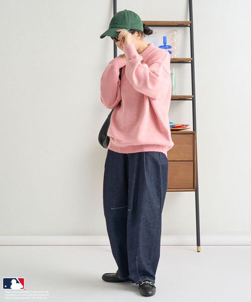 FREAK'S STORE（フリークスストア）の「MLB/エムエルビー MLB ポロニット/ポロ襟/襟付きニット（ニット/セーター・レディース・オフホワイト/ライトグレー/ピンク/ネイビー/ブラウン・FREE/ﾌﾘ-）」の15枚目の写真