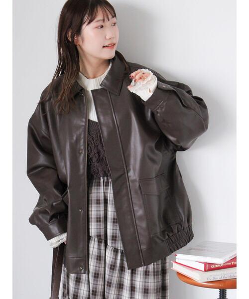 ëpa エパ　ボア襟　エコレザー　ジャケット jv1010219_01.jpg?basethum=225