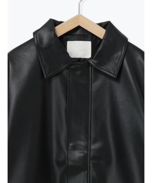 ehka sopo（エヘカソポ）の「エコレザージャケット（ブルゾン・レディース・モカ/ブラウン/ブラック・F）」の12枚目の写真