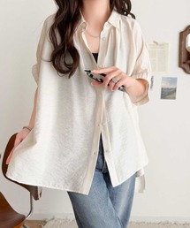 classicalelf（クラシカルエルフ）の「デイリーに頼れる大人の抜け感♪ヴィンテージライク シアー素材ドルマンブラウス(半袖)（シャツ/ブラウス）」