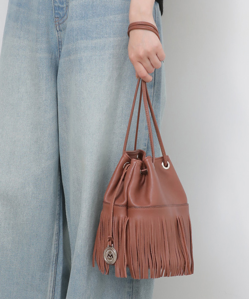 MARCO MASI/マルコマージ】フリンジレザーバック（ショルダーバッグ