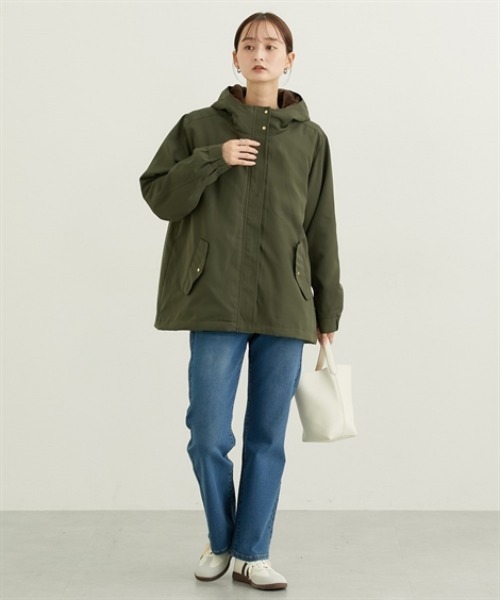 nissen（ニッセン）の「３ＷＡＹフェイクファージャケット（ファーベスト付）（その他アウター・レディース・カーキ/ブラック/ベージュ・M/L/LL/3L）」の7枚目の写真