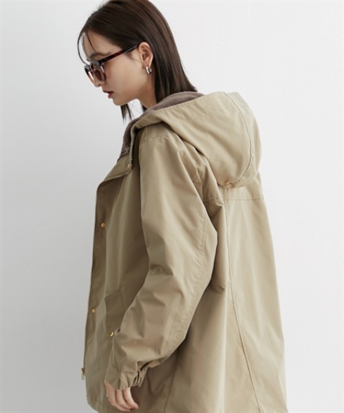 nissen（ニッセン）の「３ＷＡＹフェイクファージャケット（ファーベスト付）（その他アウター・レディース・カーキ/ブラック/ベージュ・M/L/LL/3L）」の18枚目の写真