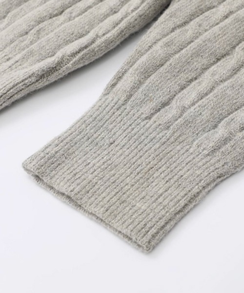 NOWLE(ノウル)の「【NOWLE】ケーブル編み ハーフジップ ポロカラー ニット(ニット/セーター・メンズ・グレー/ブラック・MEDIUM/LARGE/X-LARGE)」の21枚目の写真