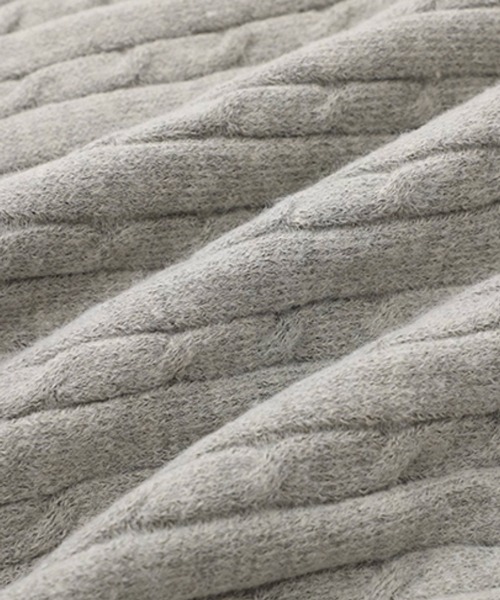 NOWLE(ノウル)の「【NOWLE】ケーブル編み ハーフジップ ポロカラー ニット(ニット/セーター・メンズ・グレー/ブラック・MEDIUM/LARGE/X-LARGE)」の22枚目の写真