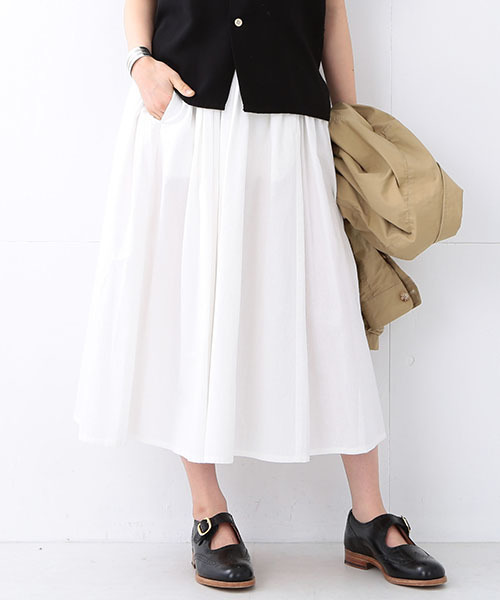 BEAMS BOY（ビームスボーイ）の「【一部予約】BEAMS BOY / サーキュラー ロングスカート（スカート・レディース・ホワイト/ブルー/ネイビー・ONE SIZE）」の2枚目の写真