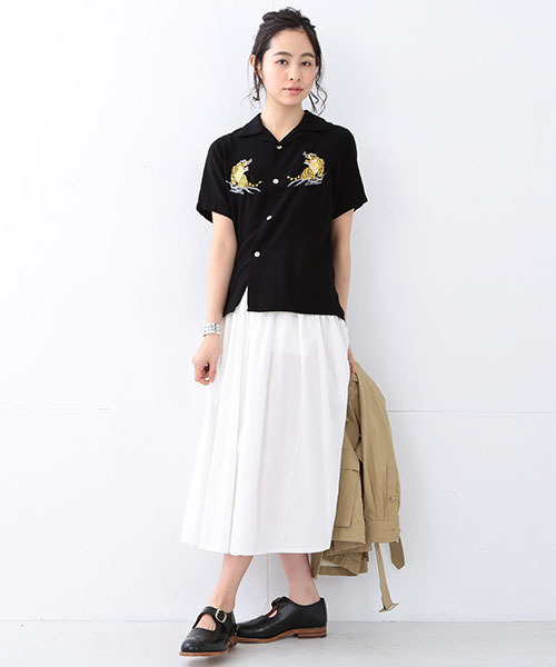 BEAMS BOY（ビームスボーイ）の「【一部予約】BEAMS BOY / サーキュラー ロングスカート（スカート・レディース・ホワイト/ブルー/ネイビー・ONE SIZE）」の6枚目の写真