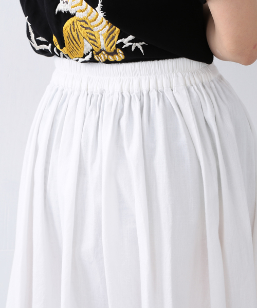 BEAMS BOY（ビームスボーイ）の「【一部予約】BEAMS BOY / サーキュラー ロングスカート（スカート・レディース・ホワイト/ブルー/ネイビー・ONE SIZE）」の4枚目の写真