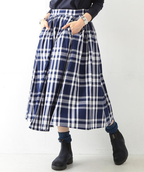 BEAMS BOY（ビームスボーイ）の「【一部予約】BEAMS BOY / サーキュラー ロングスカート（スカート・レディース・ホワイト/ブルー/ネイビー・ONE SIZE）」の13枚目の写真