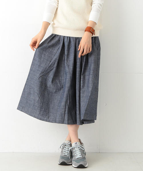 BEAMS BOY（ビームスボーイ）の「【一部予約】BEAMS BOY / サーキュラー ロングスカート（スカート・レディース・ホワイト/ブルー/ネイビー・ONE SIZE）」の12枚目の写真