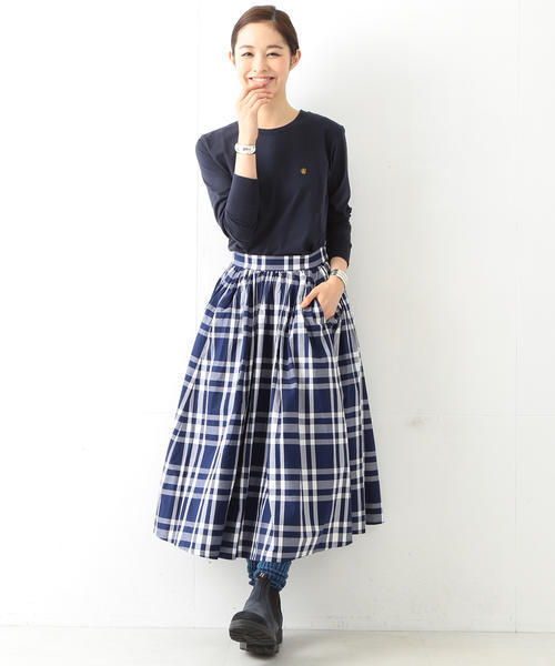 BEAMS BOY（ビームスボーイ）の「【一部予約】BEAMS BOY / サーキュラー ロングスカート（スカート・レディース・ホワイト/ブルー/ネイビー・ONE SIZE）」の15枚目の写真