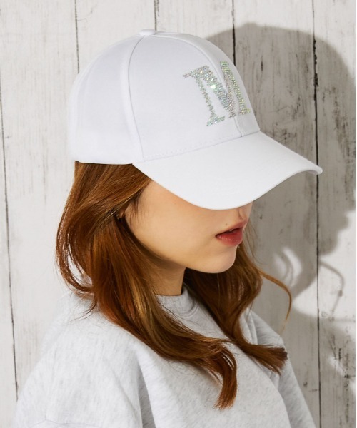 セール】《ラインストーンロゴ×Mデザイン》レディース キャップ