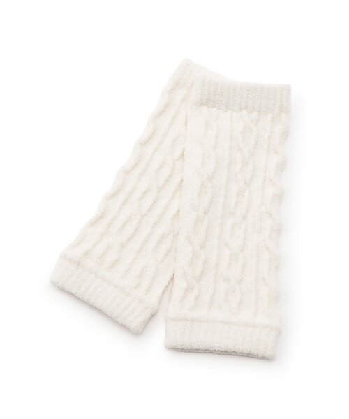 アダバット！可愛い ホワイト ケーブル編み レッグウォーマー レースケーブルレッグウォーマー - Jamie エーエヌケー(ジェイミーエー