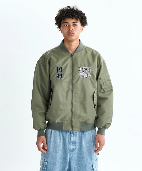 DC SHOES（ディーシーシューズ）の「25 FLIGHT JACKET/DCフライトジャケット(MA-1)（MA-1・メンズ・ブラック/グリーン系その他2/グリーン系その他・MEDIUM/LARGE/X-LARGE）」の3枚目の写真