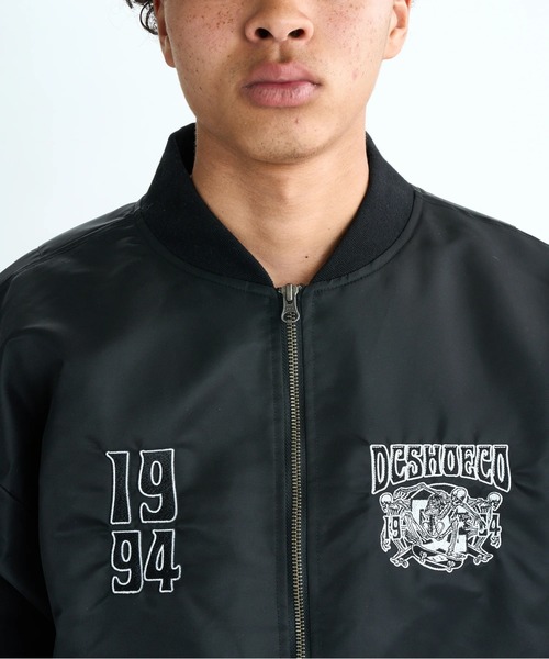 DC SHOES（ディーシーシューズ）の「25 FLIGHT JACKET/DCフライトジャケット(MA-1)（MA-1・メンズ・ブラック/グリーン系その他2/グリーン系その他・MEDIUM/LARGE/X-LARGE）」の9枚目の写真