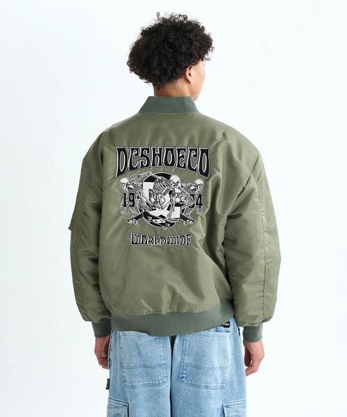 DC SHOES（ディーシーシューズ）の「25 FLIGHT JACKET/DCフライトジャケット(MA-1)（MA-1・メンズ・ブラック/グリーン系その他2/グリーン系その他・MEDIUM/LARGE/X-LARGE）」の5枚目の写真