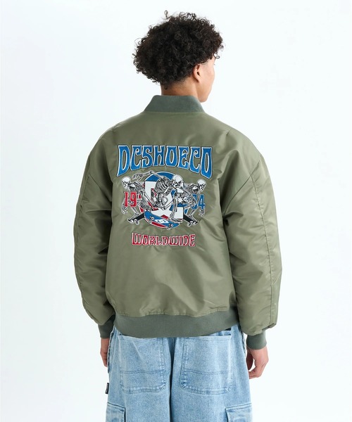DC SHOES（ディーシーシューズ）の「25 FLIGHT JACKET/DCフライトジャケット(MA-1)（MA-1・メンズ・ブラック/グリーン系その他2/グリーン系その他・MEDIUM/LARGE/X-LARGE）」の4枚目の写真