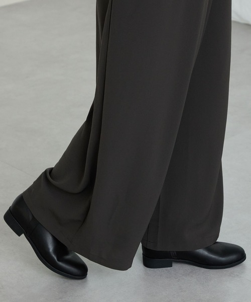 WA ORiental TRaffic（ダブルエーオリエンタルトラフィック）の「プチメタル フラット ショートブーツ /52408 厚手クッション（ブーツ・レディース・ブラック/ブラウン/ベージュ・S/M/L/LL/3L/SS）」の13枚目の写真