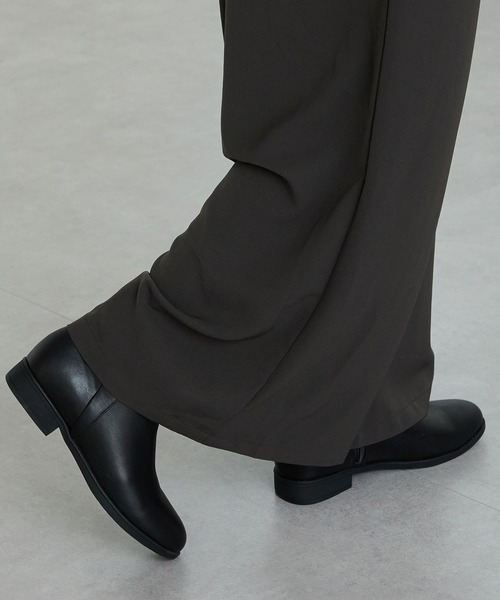 WA ORiental TRaffic（ダブルエーオリエンタルトラフィック）の「プチメタル フラット ショートブーツ /52408 厚手クッション（ブーツ・レディース・ブラック/ブラウン/ベージュ・S/M/L/LL/3L/SS）」の9枚目の写真