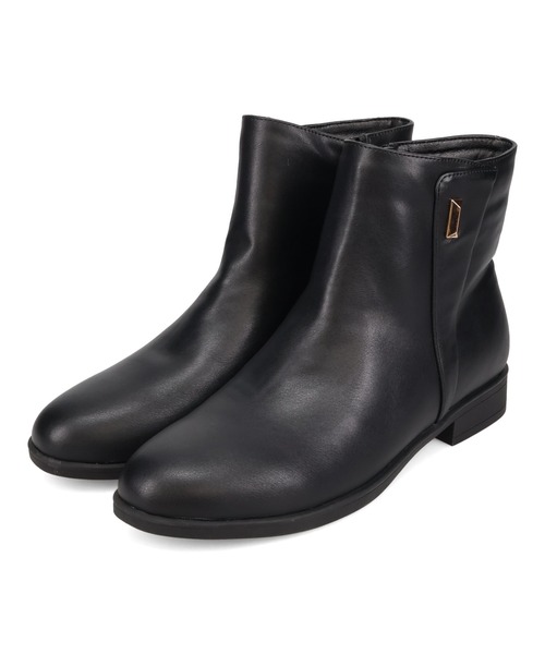 WA ORiental TRaffic（ダブルエーオリエンタルトラフィック）の「プチメタル フラット ショートブーツ /52408 厚手クッション（ブーツ・レディース・ブラック/ブラウン/ベージュ・S/M/L/LL/3L/SS）」の8枚目の写真