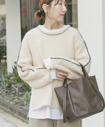 ITEMS URBANRESEARCH | ブークレパイピングニット(ニット/セーター)