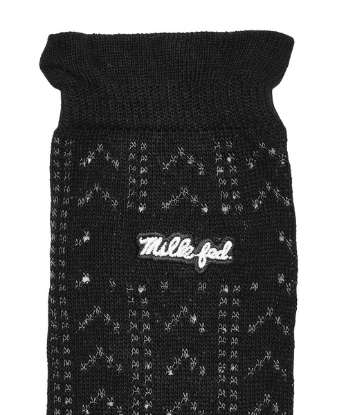 MILKFED.（ミルクフェド）の「LACE LONG SOCKS（ソックス/靴下・レディース・アッシュ/ブラック/ホワイト・ONE SIZE）」の7枚目の写真