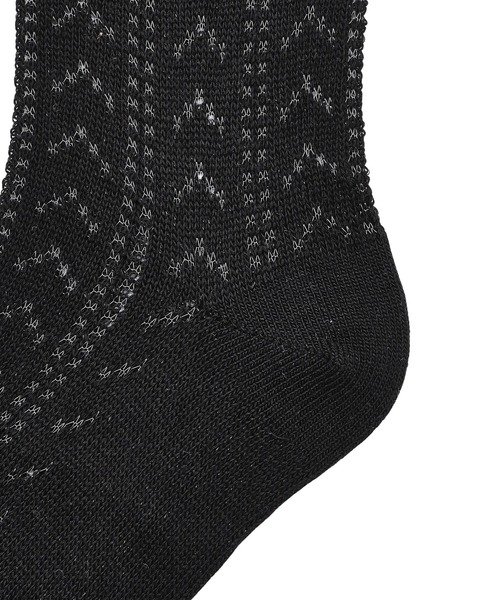 MILKFED.（ミルクフェド）の「LACE LONG SOCKS（ソックス/靴下・レディース・アッシュ/ブラック/ホワイト・ONE SIZE）」の8枚目の写真