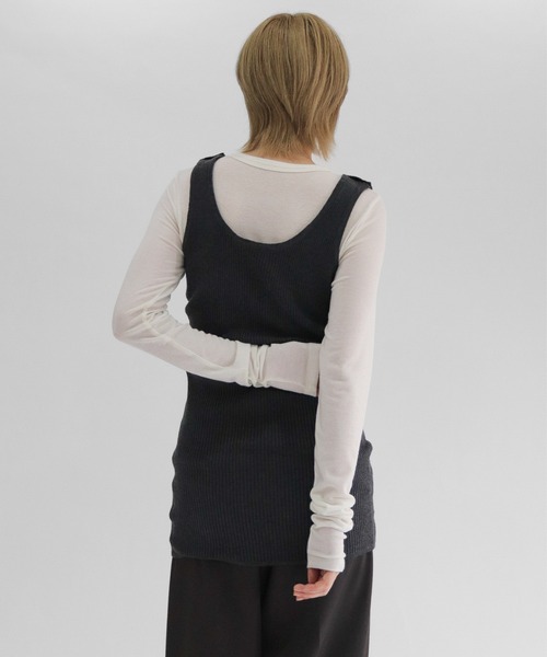 lit(リット)の「Double Binder Tops(Tシャツ/カットソー・レディース・カーキブラウン/チャコールグレー/オフホワイト・FREE)」の20枚目の写真
