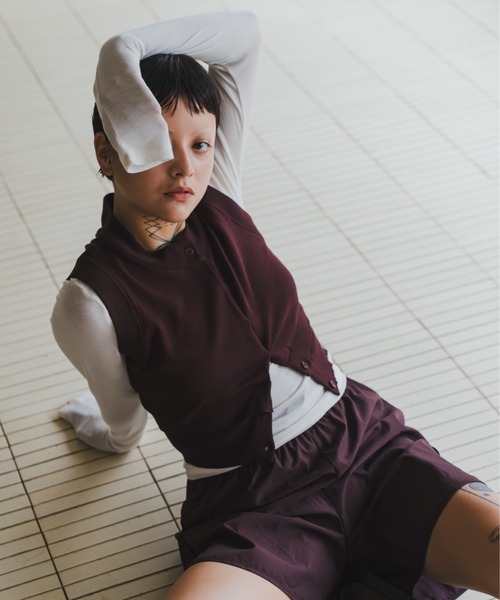 lit(リット)の「Double Binder Tops(Tシャツ/カットソー・レディース・カーキブラウン/チャコールグレー/オフホワイト・FREE)」の12枚目の写真