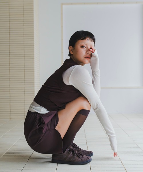 lit(リット)の「Double Binder Tops(Tシャツ/カットソー・レディース・カーキブラウン/チャコールグレー/オフホワイト・FREE)」の13枚目の写真