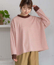 POU DOU DOU（プードゥドゥ）の「マルチカラーボーダーロンT（Tシャツ/カットソー）」