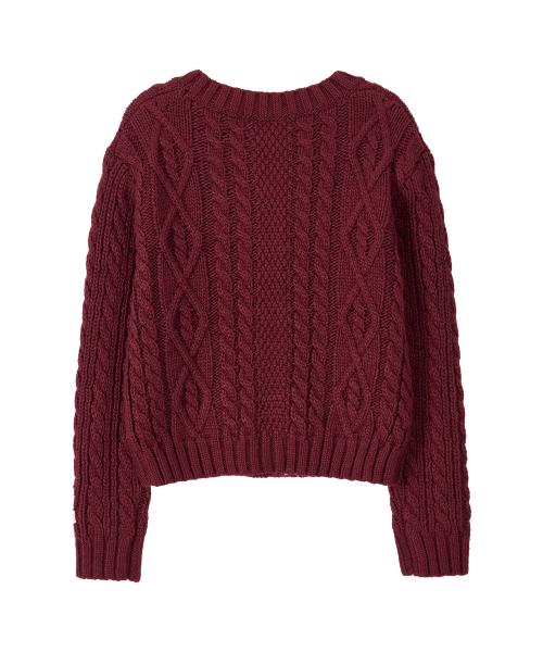 BITTER CELLS(ビターセルズ)の「モリウールカーディガン-バーガンディ(カーディガン/ボレロ・レディース・その他・FREE)」の3枚目の写真