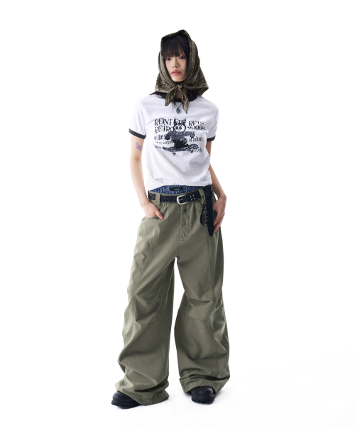 AAKAM(アーカム)の「ニーピンタックスタッズコットンパンツ(カーキ)(その他パンツ・メンズ・その他・2/1)」の9枚目の写真