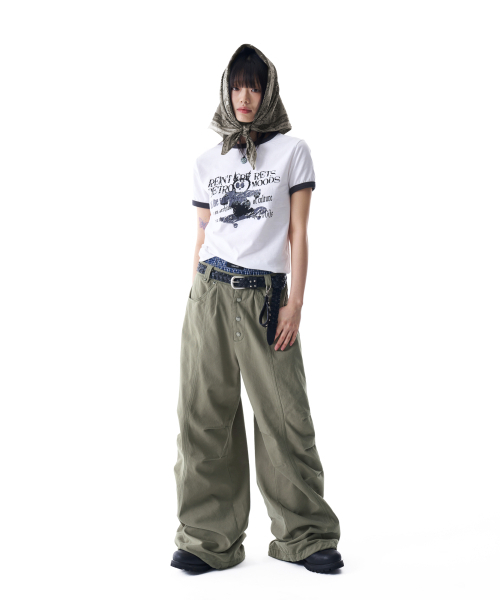 AAKAM(アーカム)の「ニーピンタックスタッズコットンパンツ(カーキ)(その他パンツ・メンズ・その他・2/1)」の10枚目の写真