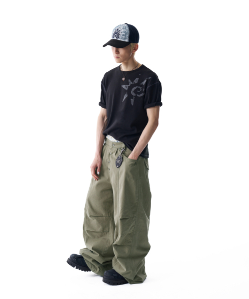 AAKAM(アーカム)の「ニーピンタックスタッズコットンパンツ(カーキ)(その他パンツ・メンズ・その他・2/1)」の15枚目の写真