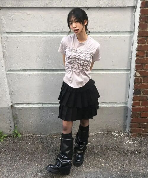 FLAREUP(フレアアップ)の「クラウドTシャツ(FL-163_ブラック)(Tシャツ/カットソー・レディース・ブラック・1)」の22枚目の写真