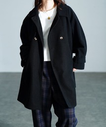 Sawa a la mode（サワアラモード）の「フェイクウールフレアコート【大きいサイズ対応】（ダウンジャケット/コート）」