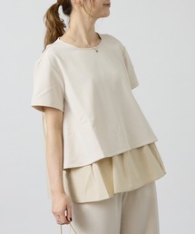 DESIGNWORKS（デザインワークス）の「【セットアップ対応】後ろタフタペプラムプルオーバー（Tシャツ/カットソー）」