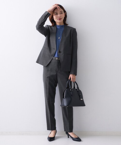 新品タグ付✨アンタイトル 23SS 洗える ストレッチ カラーレス 