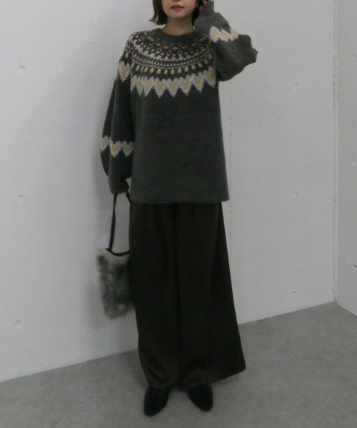 archives（アルシーヴ）の「サテンタックパンツ（その他パンツ・レディース・ネイビー/ブラウン/ベージュ・MEDIUM）」の15枚目の写真