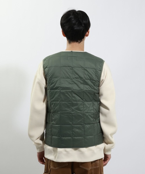 TAION(タイオン)の「【TAION】Vネックボタン インナーダウンベスト(ブルゾン・メンズ・カーキ/ブラック・LARGE/MEDIUM)」の11枚目の写真