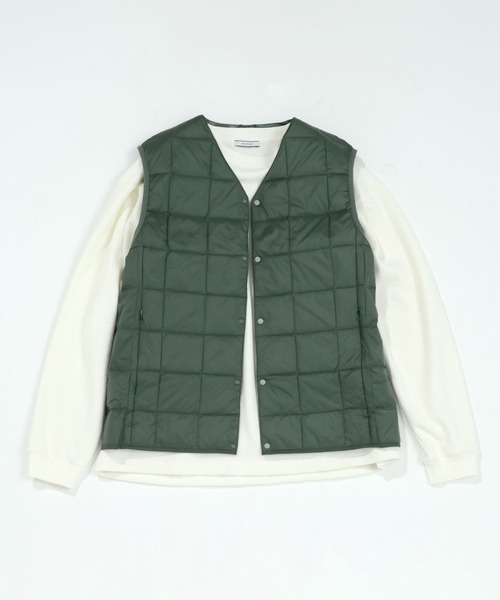 TAION(タイオン)の「【TAION】Vネックボタン インナーダウンベスト(ブルゾン・メンズ・カーキ/ブラック・LARGE/MEDIUM)」の13枚目の写真