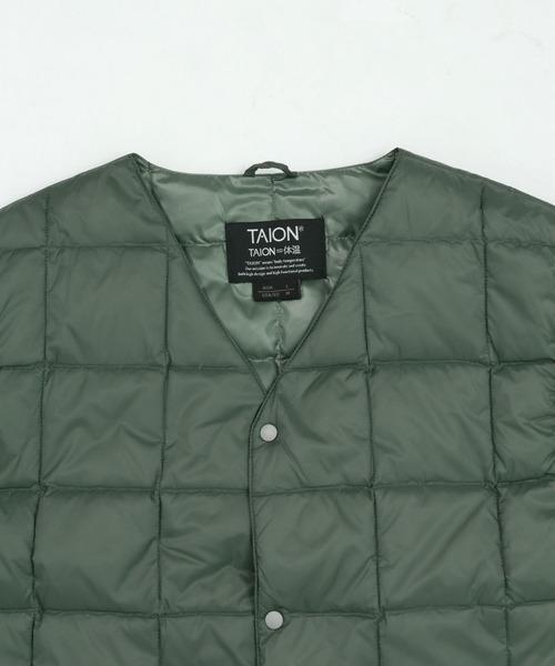 TAION(タイオン)の「【TAION】Vネックボタン インナーダウンベスト(ブルゾン・メンズ・カーキ/ブラック・LARGE/MEDIUM)」の15枚目の写真